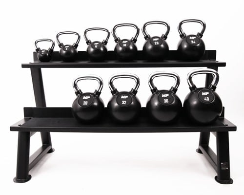 Muscle Power Rubberen Kettlebell - Zwart - 20 kg-3