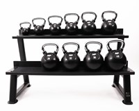 Muscle Power Rubberen Kettlebell - Zwart - 12 kg-3