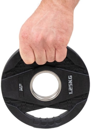 Muscle Power Olympische Halterschijf met Handgrepen - Rubber - 1,25 kg-2