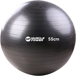 Muscle Power Anti-Burst Fitnessbal - Zwart - 55 cm