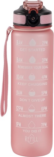 Motivai Motivatie Waterfles - Roze - 1000 ml