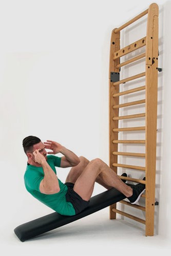 Nohrd WallBar Schuine Trainingsbank voor Wallbar - Zwart Leer-2