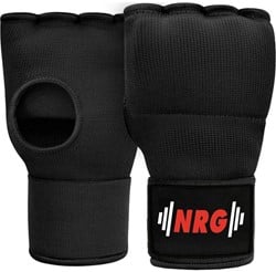 NRG Fitness Gel Binnenhandschoenen met Bandage - Zwart