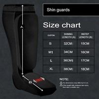 NRG Fitness SIBB Scheenbeschermers size chart