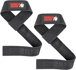 Gorilla Wear Leren Lifting Straps - Zwart