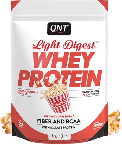 QNT Light Digest Whey Protein - Eiwit Poeder - 500 gram - Sweet Popcorn