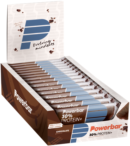 Powerbar 30% Protein+ Bar - 15 x 55 gr - Chocolade