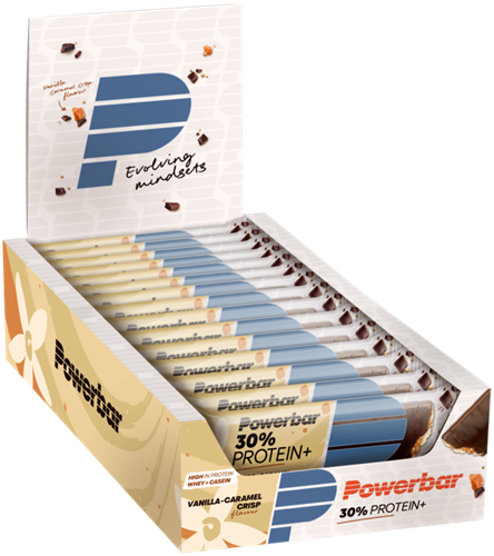 Powerbar 30% Protein+ Bar - 15 x 55 gr - Vanille Caramel Crisp