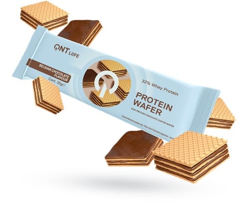 QNT Protein Wafer Bar - Eiwit Reep - 12 x 35 gr - Belgian Chocolate