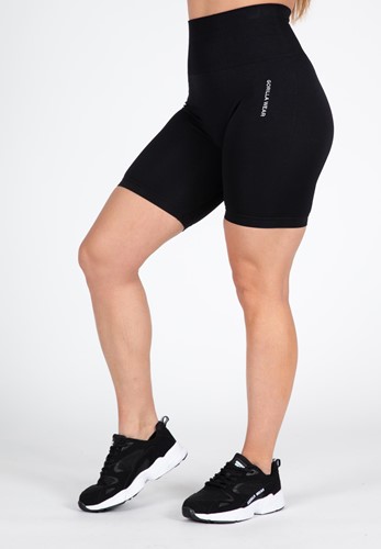 Gorilla Wear Quincy Seamless Cycling Shorts - Zwart