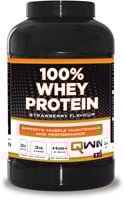 QWIN 100% Whey Protein Aardbei - 2400 gr