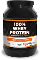 QWIN 100% Whey Protein Aardbei - 700 gr
