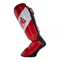 Super Pro Combat Gear Rebel Scheenbeschermers - Rood/Zwart/Wit-2