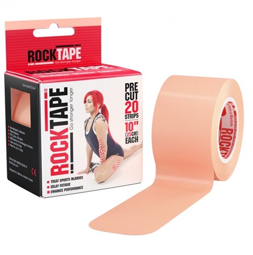 RockTape Pre-Cut Kinesiotape - Sporttape - 5 cm x 5 m - Beige