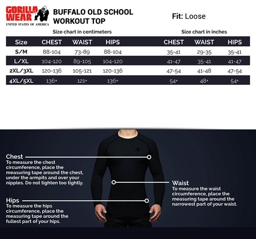buffalo-old-school-workout-top-black-size-chart