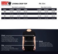 Livonia Crop Top Size Chart