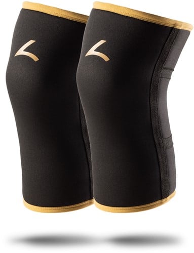 Reeva Powerlifting Knee Sleeves - Knie Bandages - 7 mm - Goud