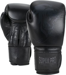 Super Pro Combat Gear Legend Lederen (Kick)Bokshandschoenen - Zwart