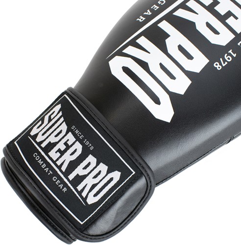 Super Pro Combat Gear Champ (Kick)Bokshandschoenen - Zwart/Wit
