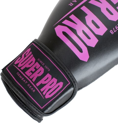 Super Pro Combat Gear Champ (Kick)Bokshandschoenen - Zwart/Roze