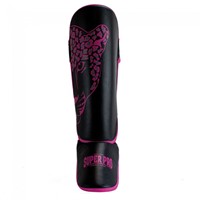 Super Pro Leopard Kids Scheenbeschermers - Zwart/Roze-2