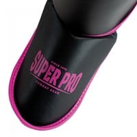 Super Pro Leopard Kids Scheenbeschermers - Zwart/Roze-3