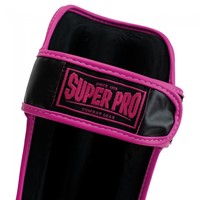 Super Pro Leopard Kids Scheenbeschermers - Zwart/Roze