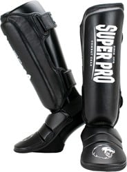 Super Pro Combat Gear Protector Scheenbeschermers - Zwart/Wit