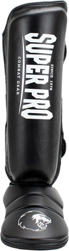 Super Pro Combat Gear Protector Scheenbeschermers - Zwart/Wit-2