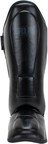 Super Pro Combat Gear Guardian Lederen Scheenbeschermers - Zwart-2