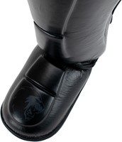 Super Pro Combat Gear Guardian Lederen Scheenbeschermers - Zwart-3