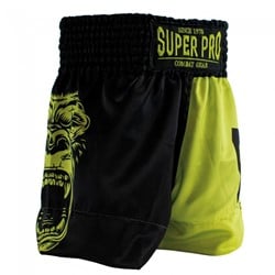 Super Pro Kids (Thai) Boxing Shorts - Gorilla Zwart/Geel