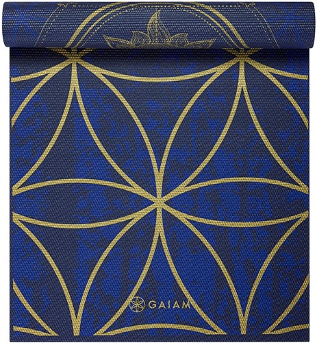 Gaiam Reversible Yoga Mat - 6 mm - Metallic Sun & Moon-2