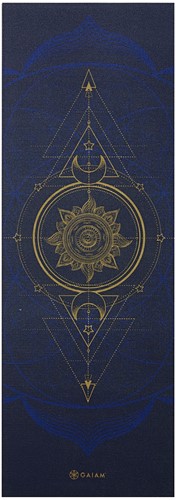 Gaiam Reversible Yoga Mat - 6 mm - Metallic Sun & Moon-3