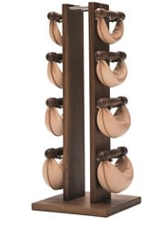 Nohrd Swing Bell Toren Set - Walnoot - 2-4-6-8 kg