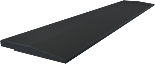 Flow Fitness Oploopprofiel Rubberen Met Waterdichte SBR-Laag  - 100 x 20 x 2 cm - Zwart