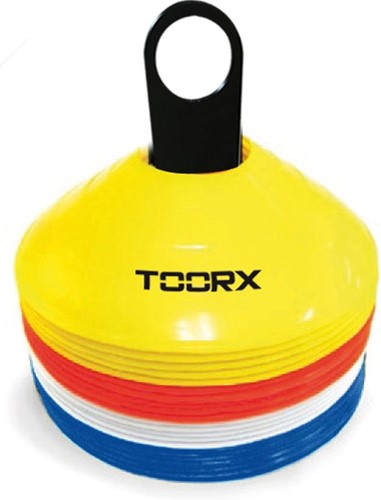 Toorx Agility Cones - Pionnen - Set 24 stuks - met Rek