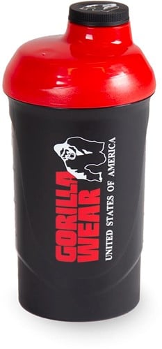 Gorilla Wear Wave Shake Beker - 600 ml - Zwart/Rood