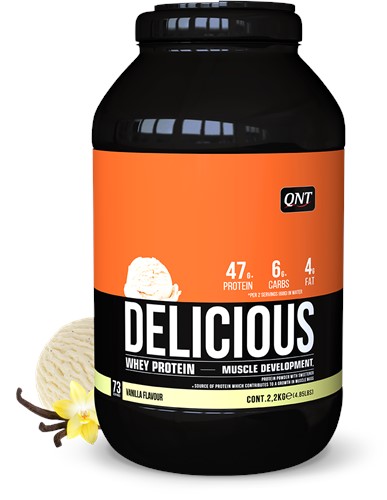 QNT Delicious Whey Protein - Eiwit Poeder - 2200 gr - Vanilla