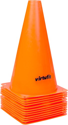 VirtuFit Pionnen Set - 23 cm - 12 Stuks - Oranje