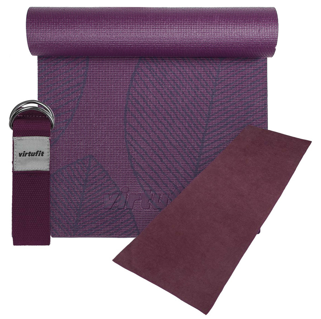 VirtuFit Premium Yoga Kit - 3-Delig - Mulberry