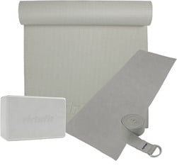 VirtuFit Premium Yoga Kit - 4-Delig - Natural Grey