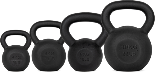 VirtuFit Kettlebell Set Gietijzer 4-6-8-10 kg