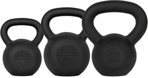 VirtuFit Kettlebell Set Gietijzer 4-6-8 kg