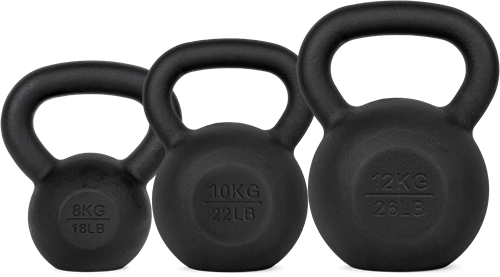 VirtuFit Kettlebell Set Gietijzer 8-10-12 kg