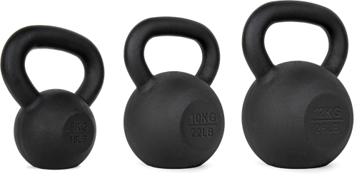 VirtuFit Kettlebell Set Gietijzer 8-10-12 kg-2