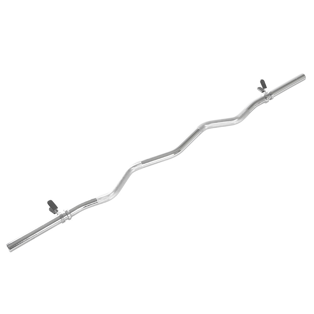 VirtuFit Curlstang - EZ Halterstang - 120 cm - Veerclip - 28 mm