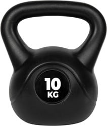 VirtuFit PVC Kettlebell - 10 kg - Zwart
