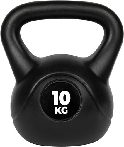 VirtuFit PVC Kettlebell - 10 kg - Zwart