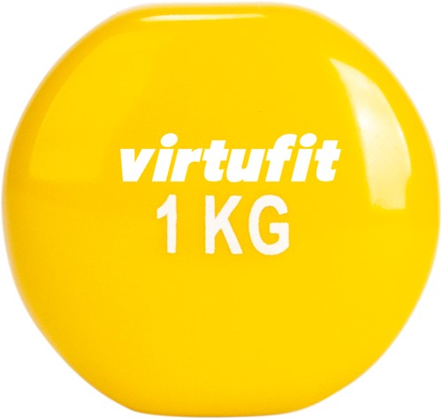 VirtuFit Vinyl Dumbbell Set Pro - 2 x 1 kg - Geel-3